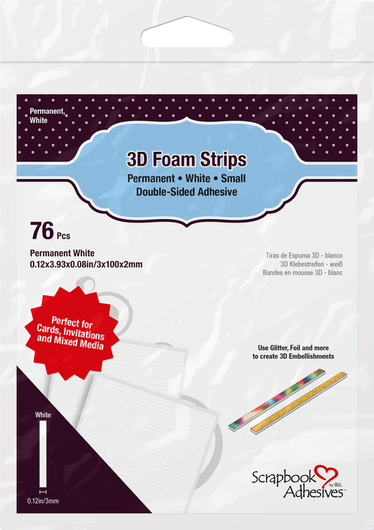 3D Foam Strips White