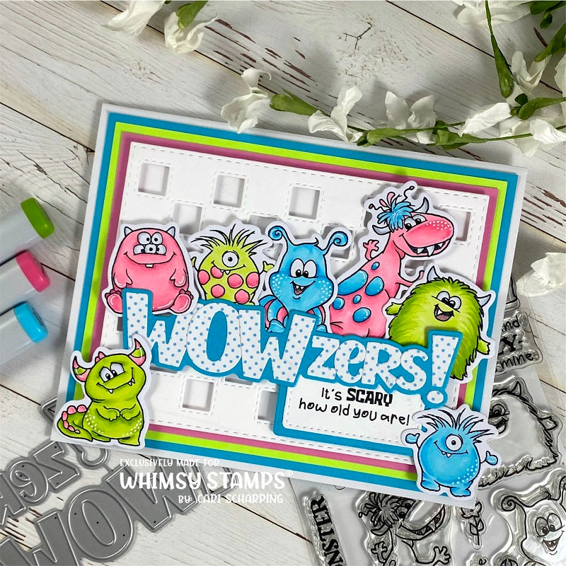 **NEW Wowzers Word and Shadow Die Set - Whimsy Stamps