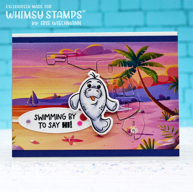 **NEW Slimline Paper Pack - Just Beachy - Whimsy Stamps