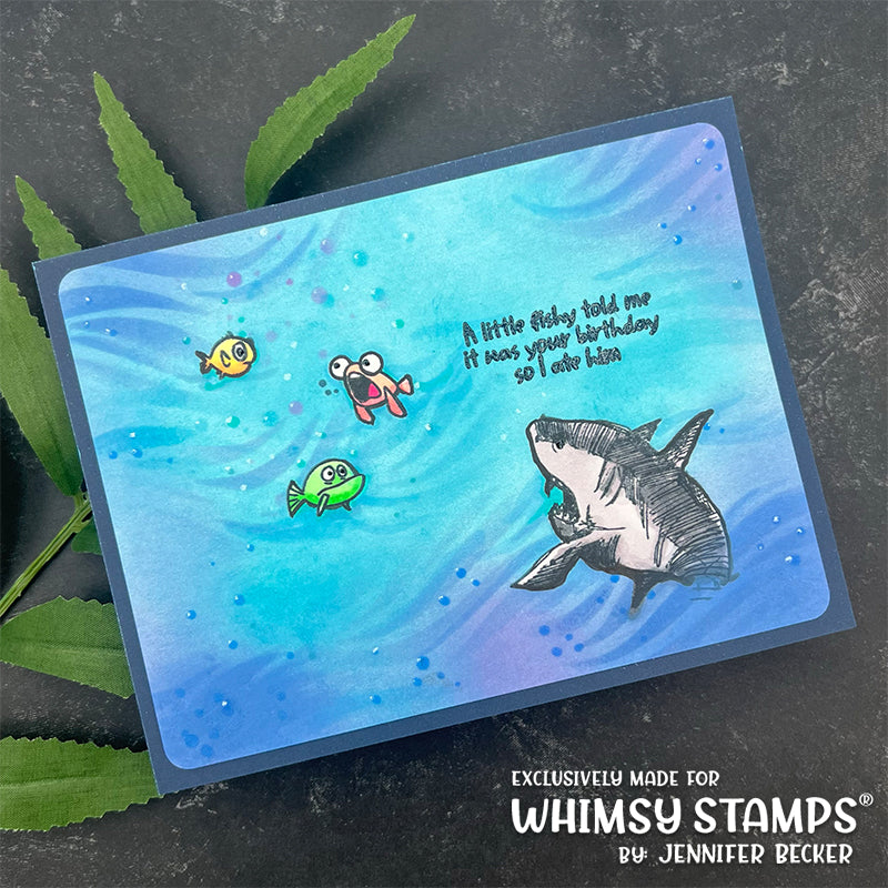 **NEW Shark Week Clear Stamps - Whimsy Stamps