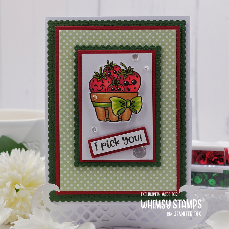 **NEW Sweet Strawberries Clear Stamps - Whimsy Stamps