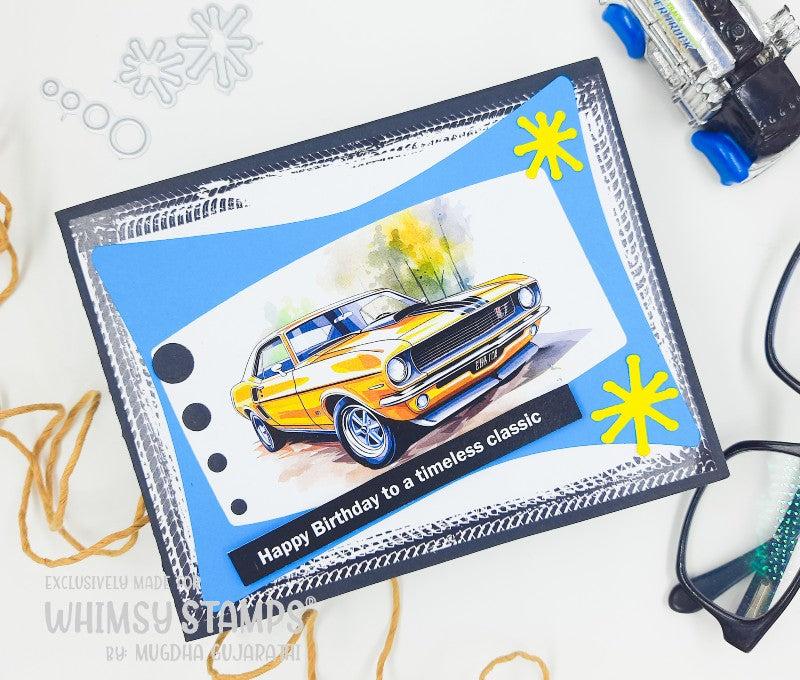 **NEW Quick Card Fronts - Classic Cars - Whimsy Stamps