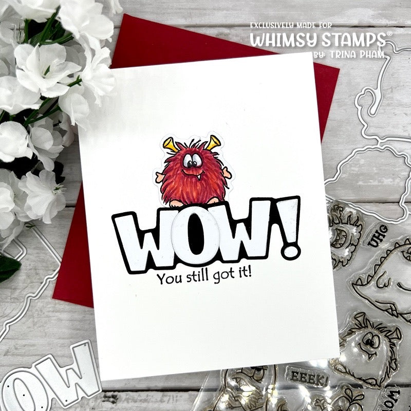 **NEW Wowzers Word and Shadow Die Set - Whimsy Stamps