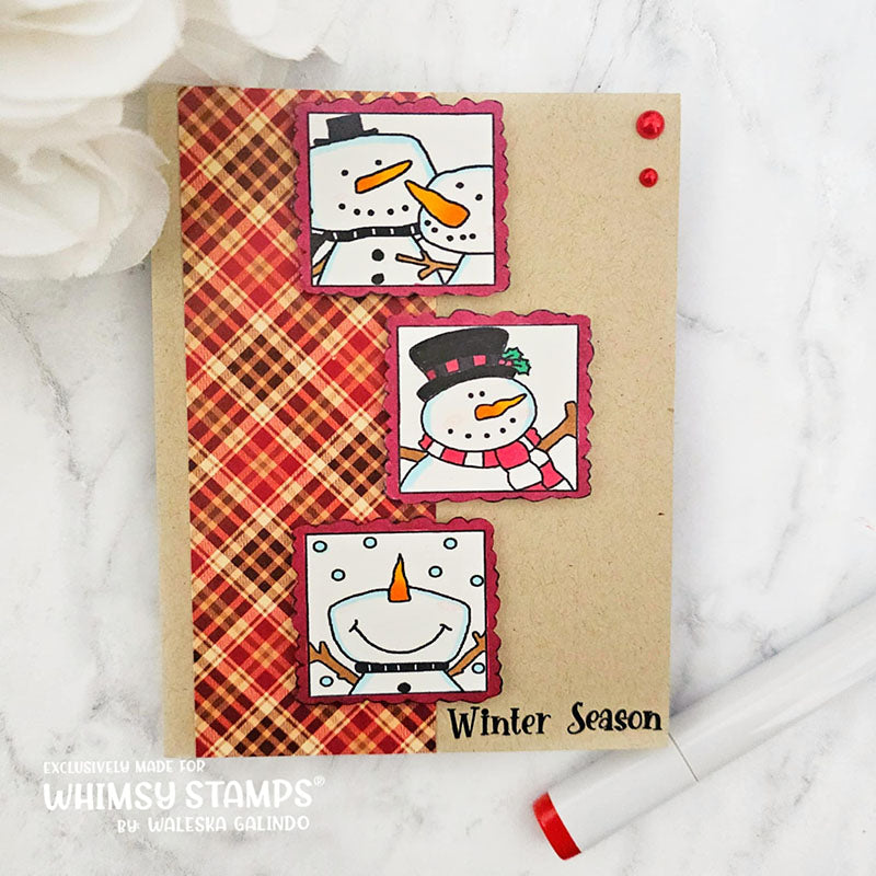 **NEW Snowman Smiles Clear Stamps - Whimsy Stamps