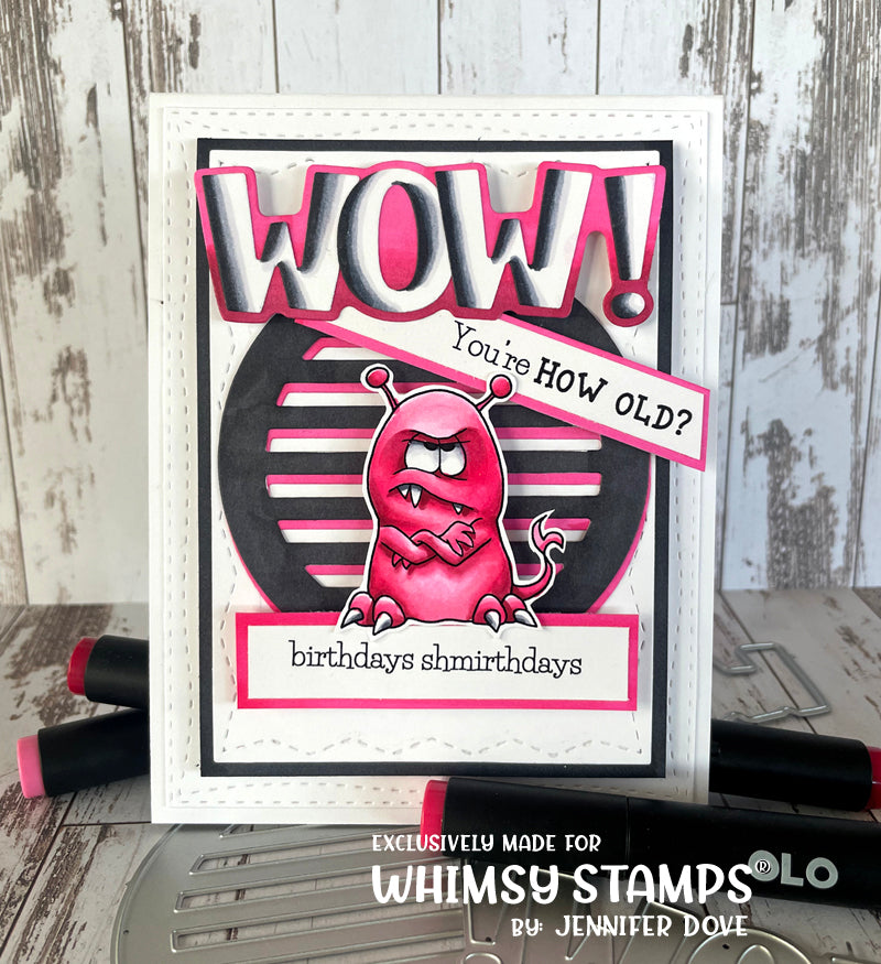 **NEW Wowzers Word and Shadow Die Set - Whimsy Stamps