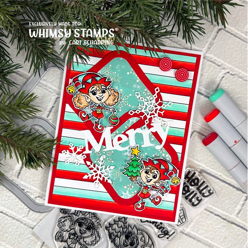 **NEW Holly Jolly Elves Clear Stamps - Whimsy Stamps