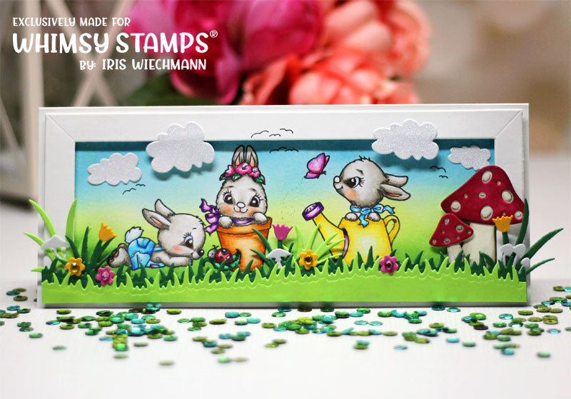 **NEW Bunnies in the Garden - NoFuss Masks - Whimsy Stamps