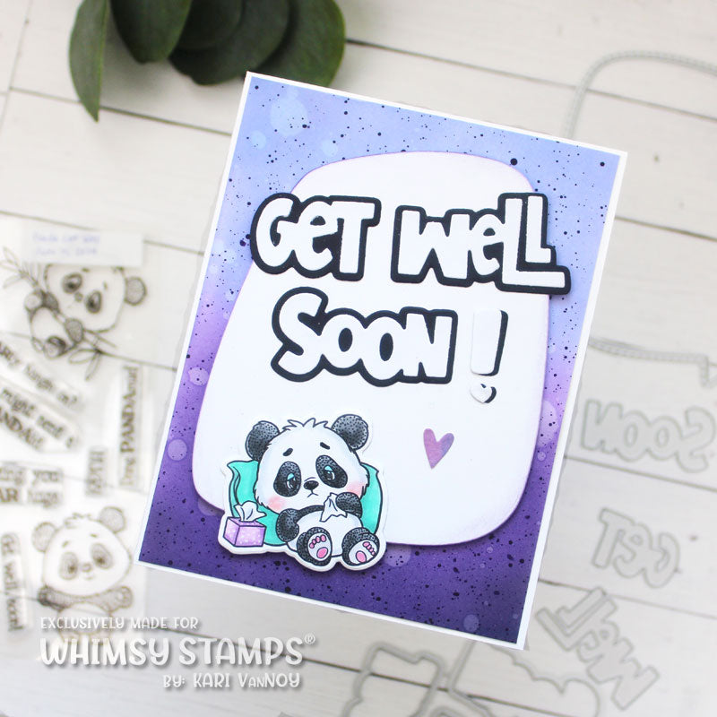 Panda Get Well Outlines Die Set