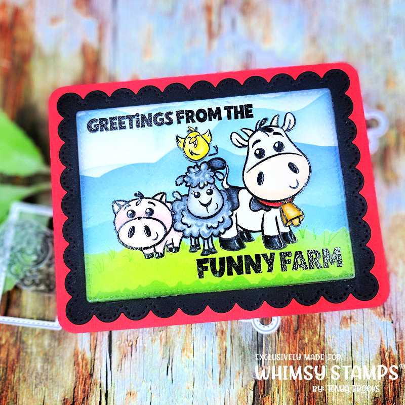 **NEW Barnyard Animals - NoFuss Masks - Whimsy Stamps