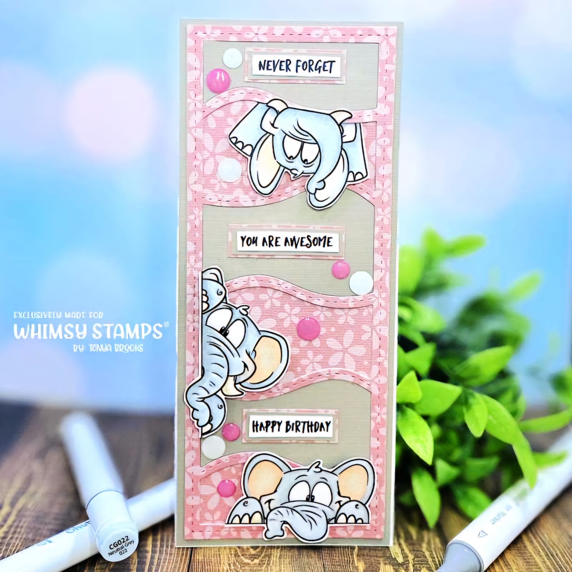 **NEW Elephantastic Clear Stamps - Whimsy Stamps