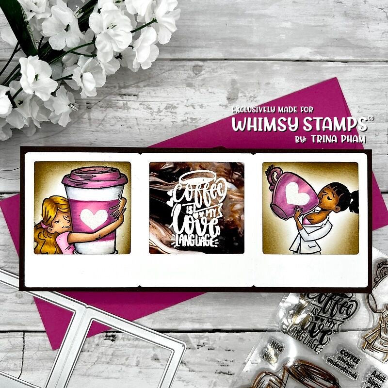 **NEW Coffee Understands Clear Stamps - Whimsy Stamps