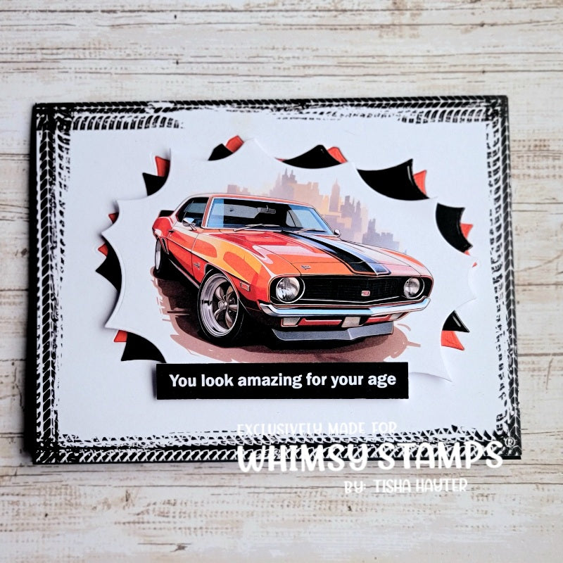 **NEW Quick Card Fronts - Classic Cars - Whimsy Stamps