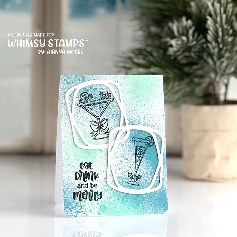 **NEW Cocktails Clear Stamps - Whimsy Stamps