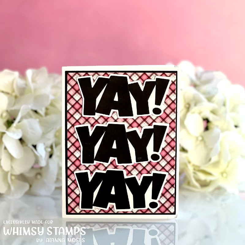 **NEW Yay Word and Shadow Die Set - Whimsy Stamps