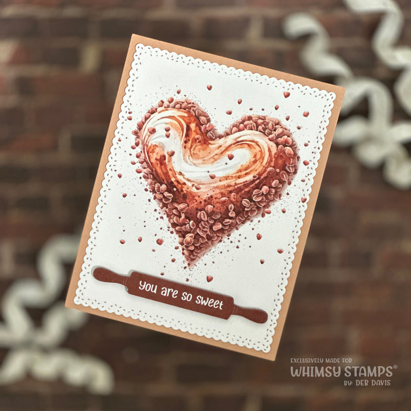 **NEW Quick Card Fronts - A2 Chocolate Sweetheart - Whimsy Stamps