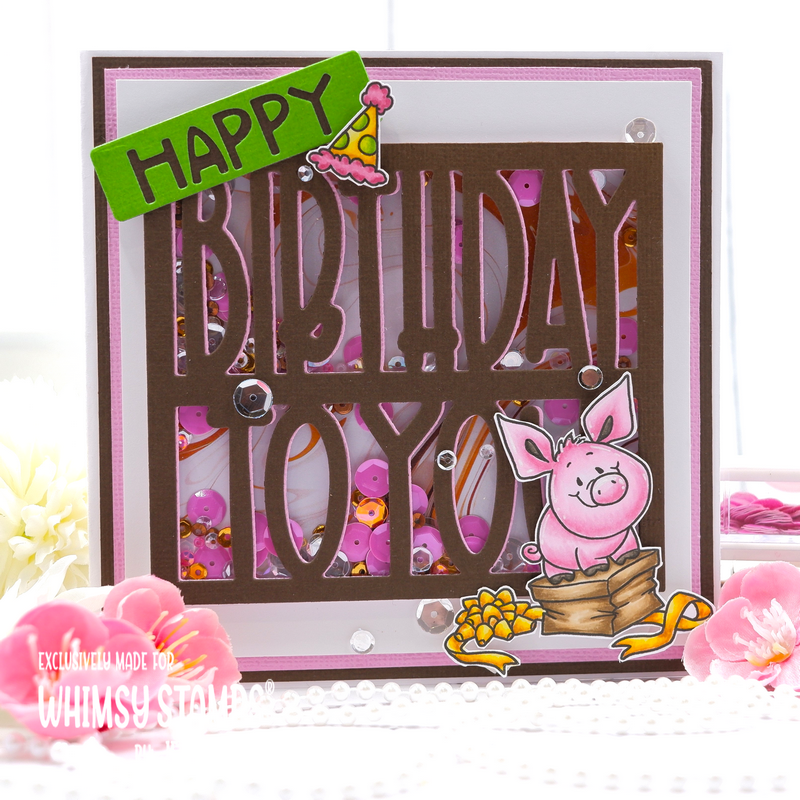 **NEW Piggies Crushed It Clear Stamps - Whimsy Stamps