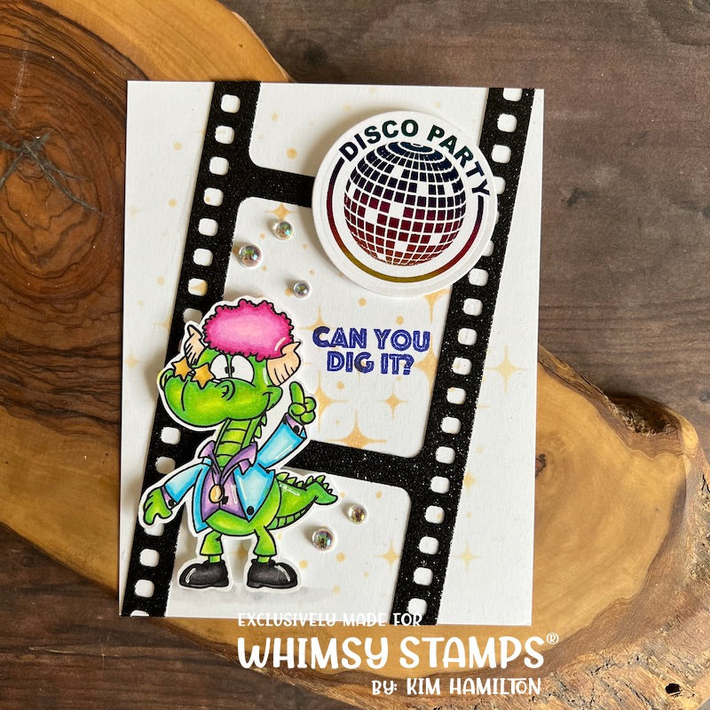 **NEW Disco Dude Dudley Clear Stamp and Outline Die - Whimsy Stamps