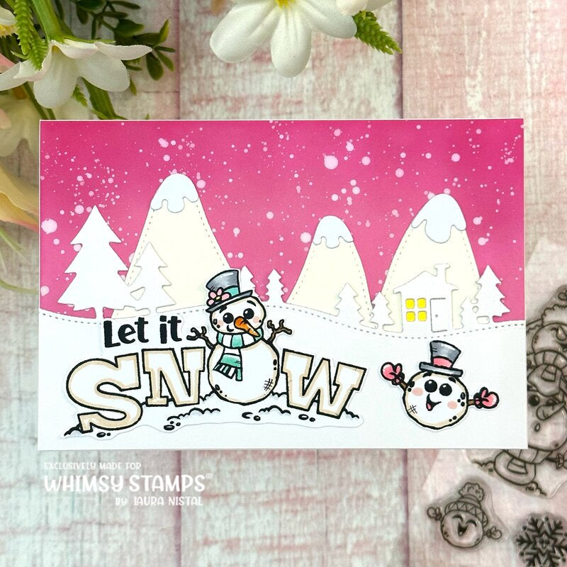 **NEW Let it Snow Snowmen Clear Stamps - Whimsy Stamps