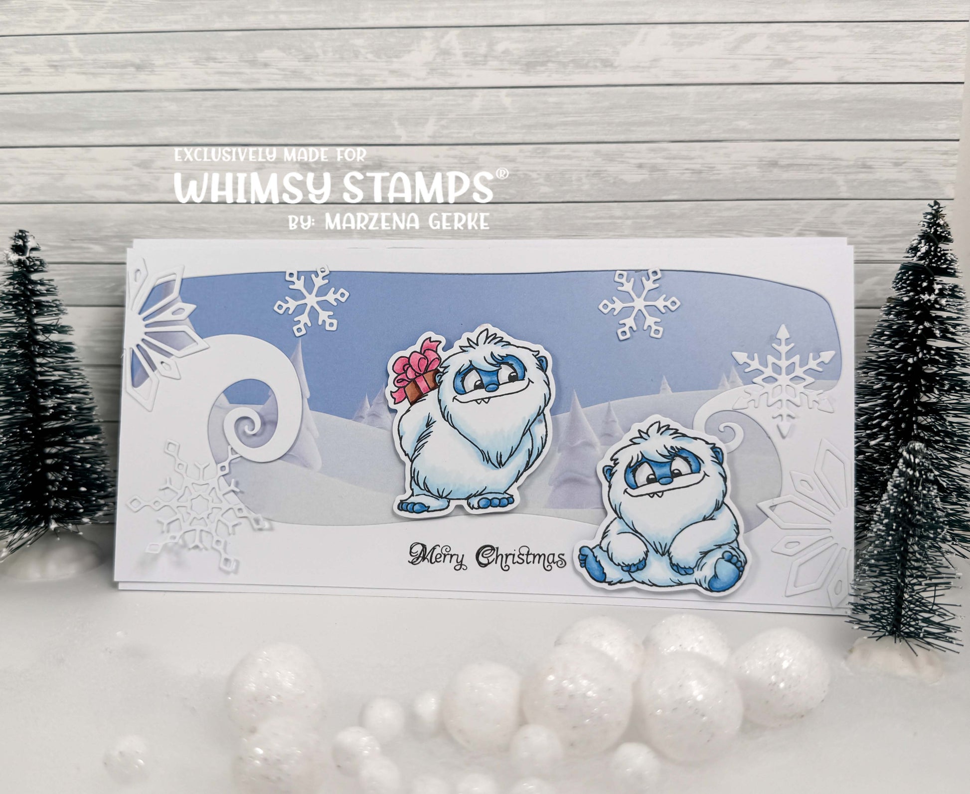 **NEW Don't Peek Yeti Clear Stamps - Whimsy Stamps