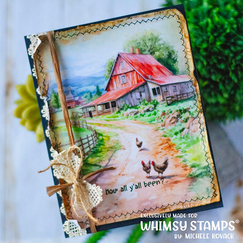 **NEW 6x6 Paper Pack - Country Farm - Whimsy Stamps