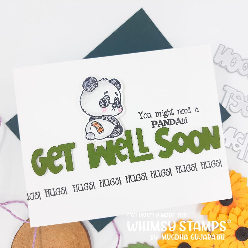 Panda Get Well Outlines Die Set