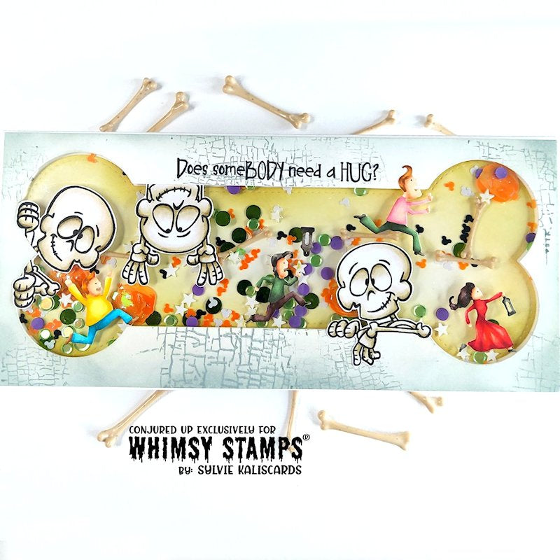 **NEW No Bones About It Clear Stamps - Whimsy Stamps