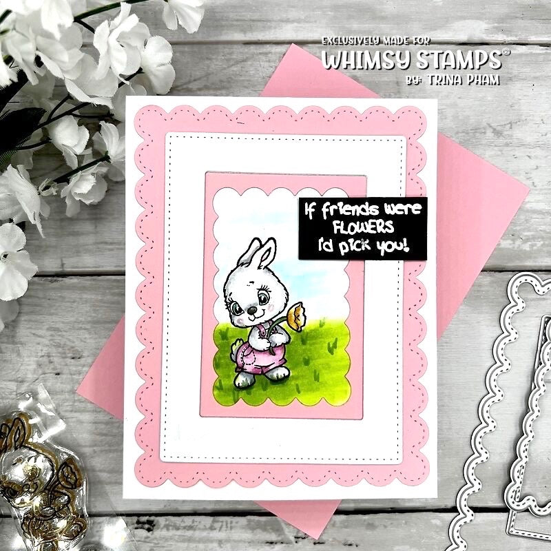 **NEW Bunnies in the Garden - NoFuss Masks - Whimsy Stamps