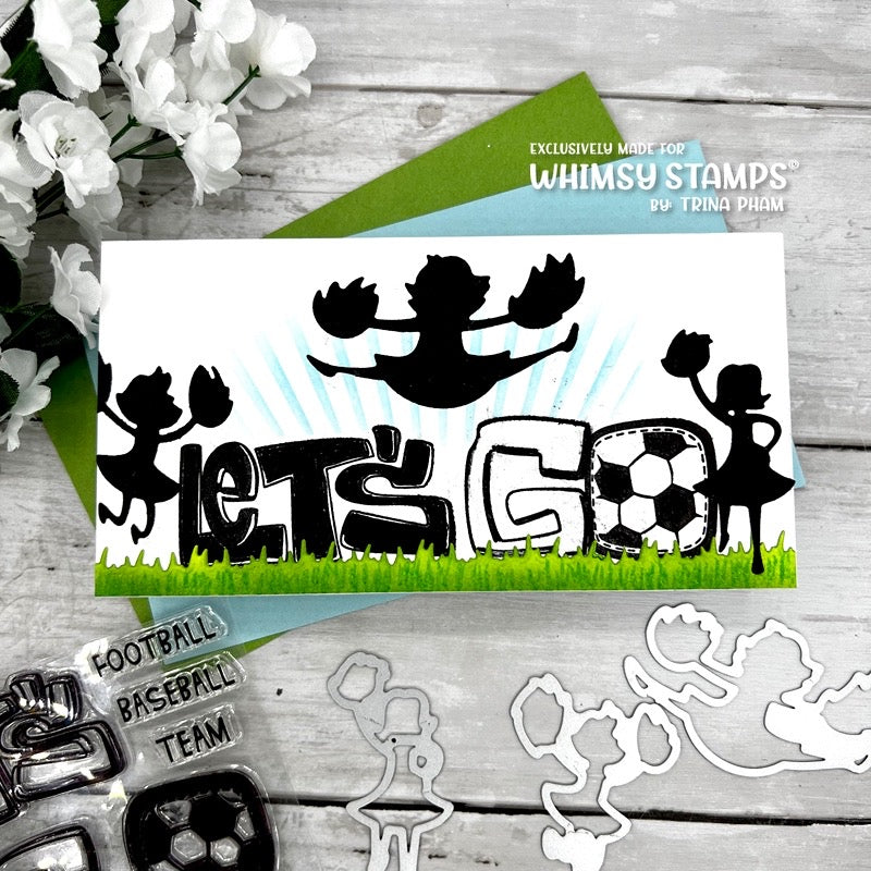 **NEW Let's Play Sports Clear Stamps - Whimsy Stamps