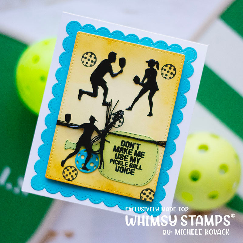 **NEW Pickleball Clear Stamps - Whimsy Stamps