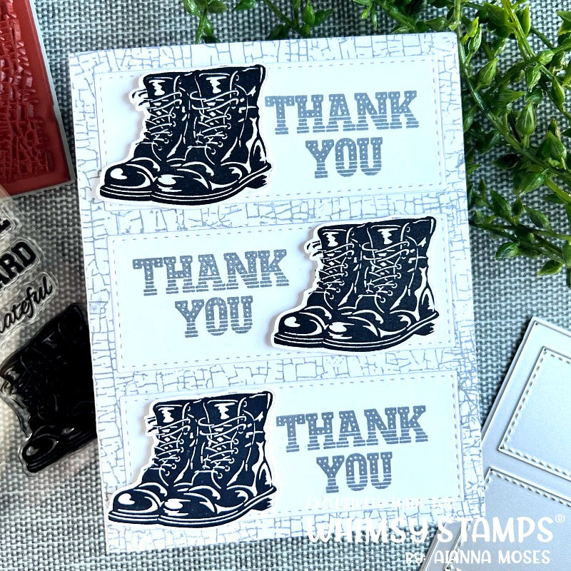 **NEW Military Honoring All Clear Stamps - Whimsy Stamps