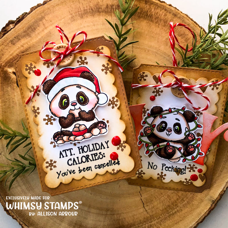 **NEW Panda Christmas Clear Stamps - Whimsy Stamps