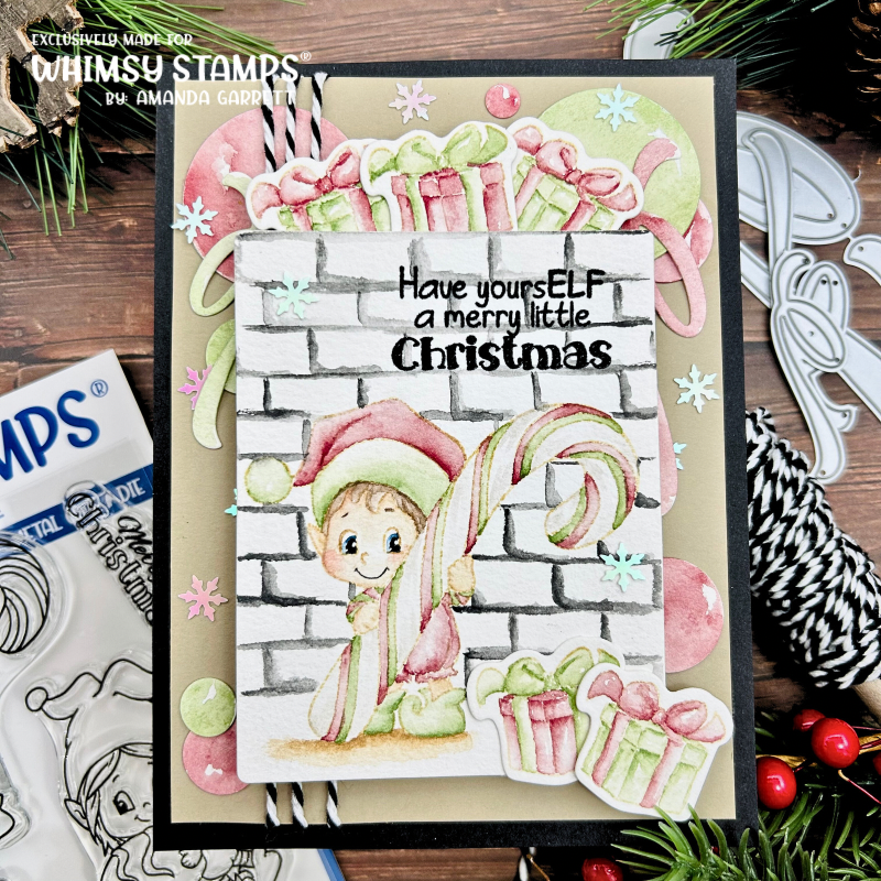 **NEW Elves on Christmas Clear Stamps - Whimsy Stamps