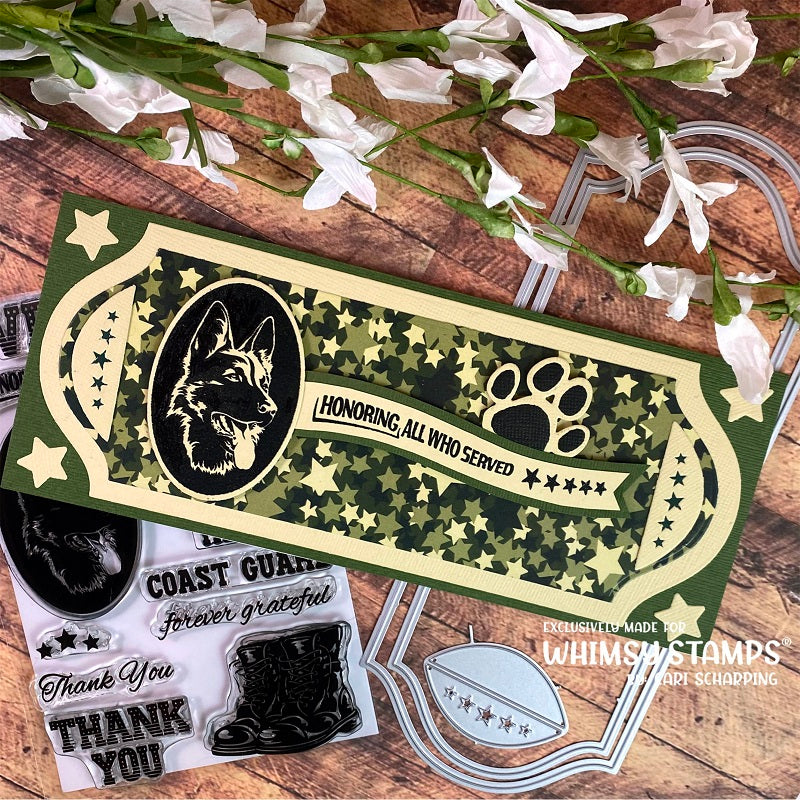 **NEW Military Bunting Die Set - Whimsy Stamps