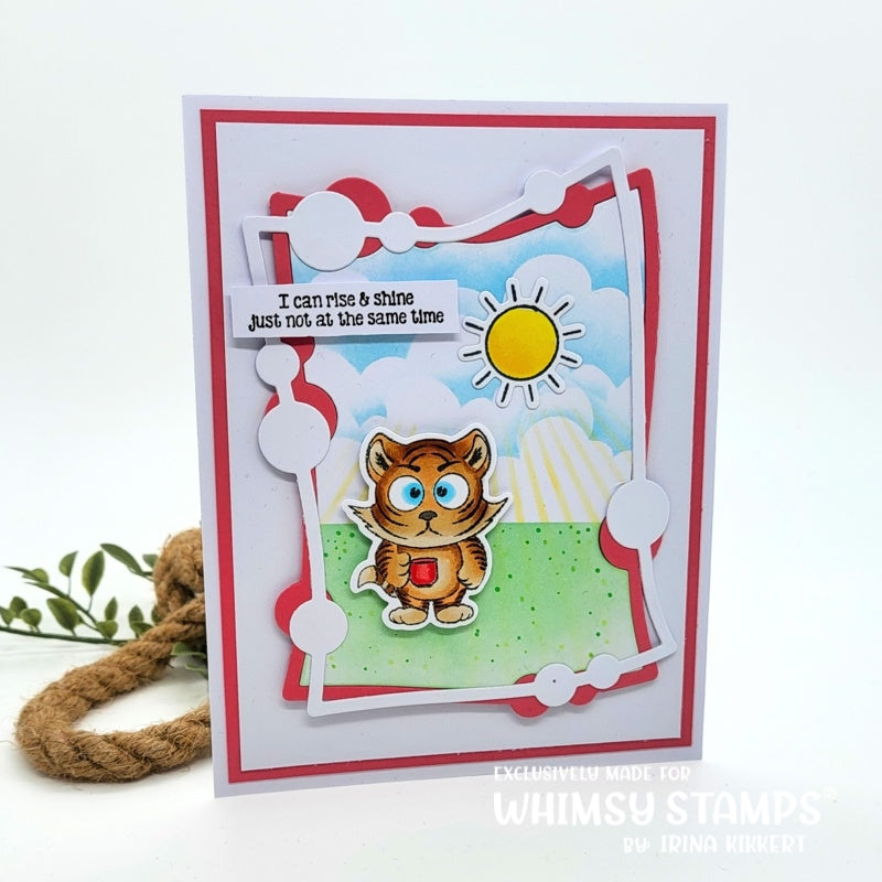 **NEW Tabby Tigers Too Outline Die Set - Whimsy Stamps