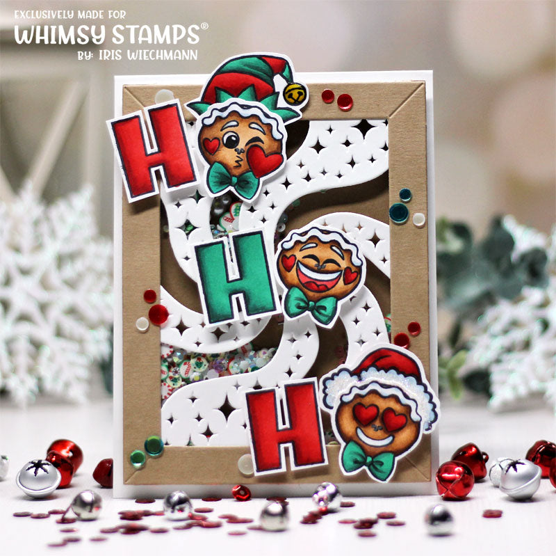 **NEW Ho Ho Ho GIngerbread Emojis Clear Stamps - Whimsy Stamps