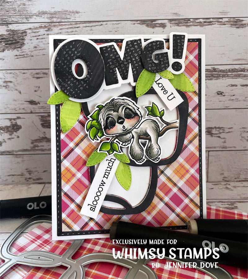 **NEW Sloth Moments Clear Stamps - Whimsy Stamps