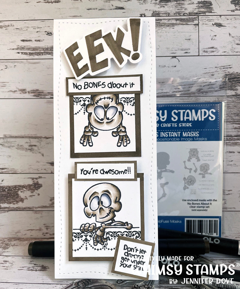 **NEW No Bones About It Clear Stamps - Whimsy Stamps