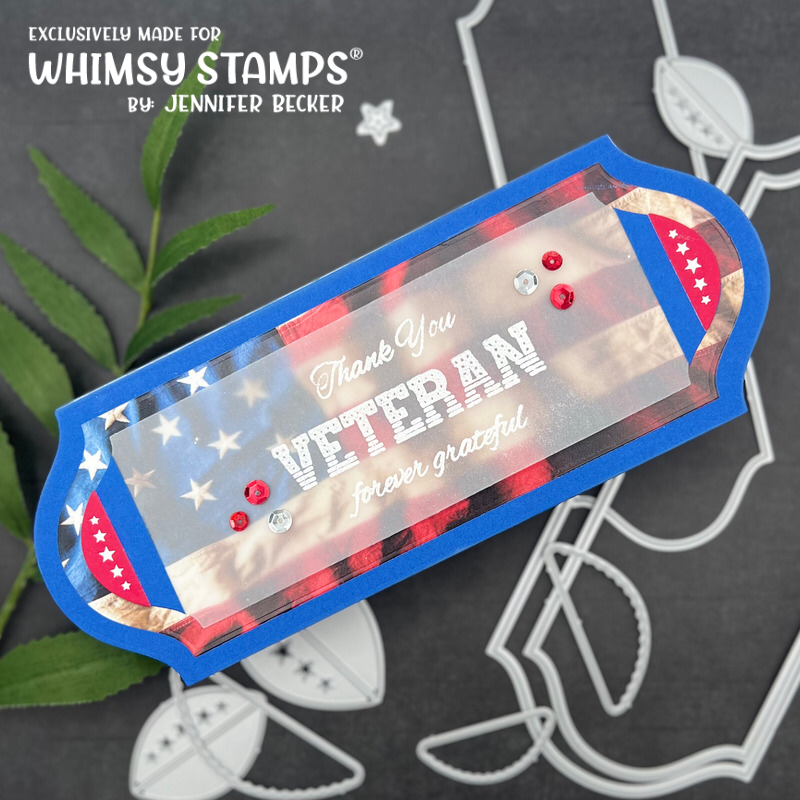 **NEW Military Bunting Die Set - Whimsy Stamps