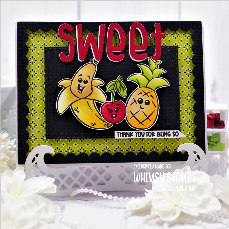 **NEW Fun Fruit Clear Stamps - Whimsy Stamps