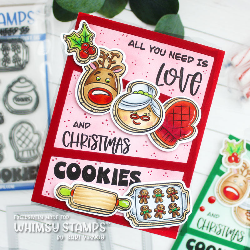 **NEW Love and Christmas Cookies Clear Stamps - Whimsy Stamps