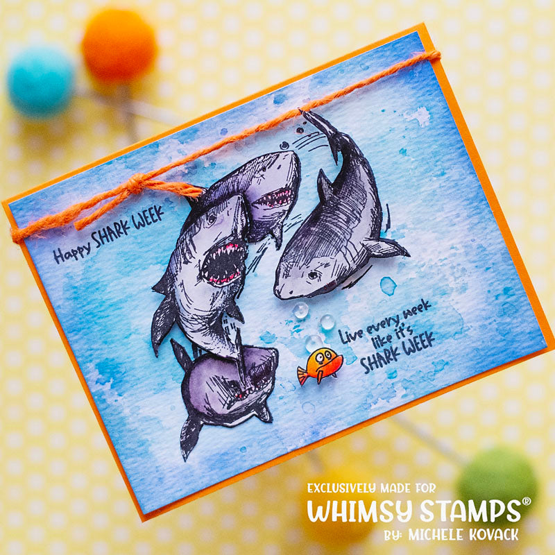 **NEW Shark Week Clear Stamps - Whimsy Stamps