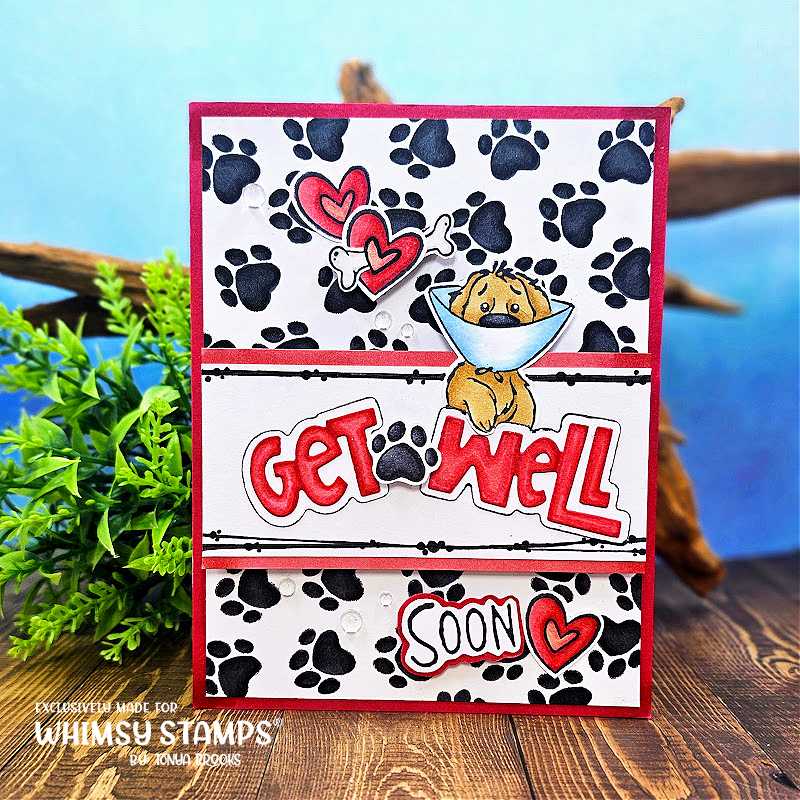 Get Well Soon Word and Shadow Die Set