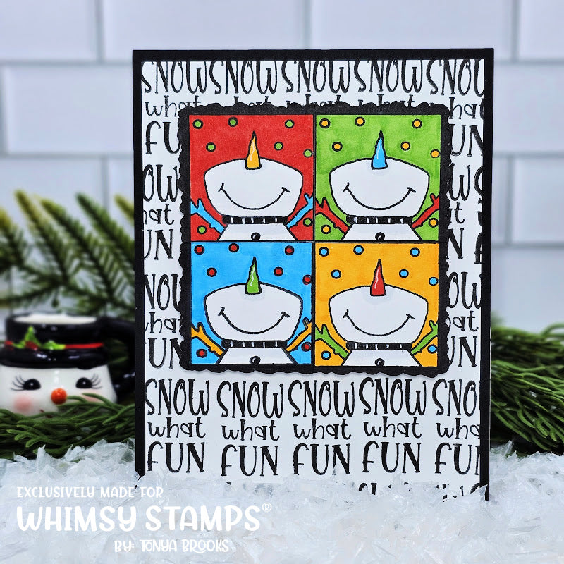 **NEW Snowman Smiles Clear Stamps - Whimsy Stamps