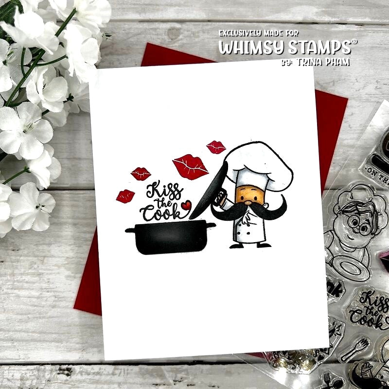 **NEW What's For Dinner Clear Stamps - Whimsy Stamps