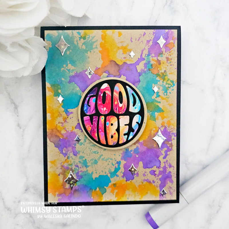 **NEW Good Vibes Die Set - Whimsy Stamps