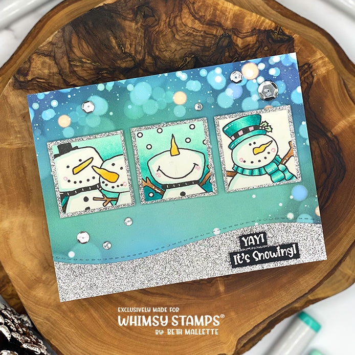 **NEW Snowman Smiles Clear Stamps - Whimsy Stamps