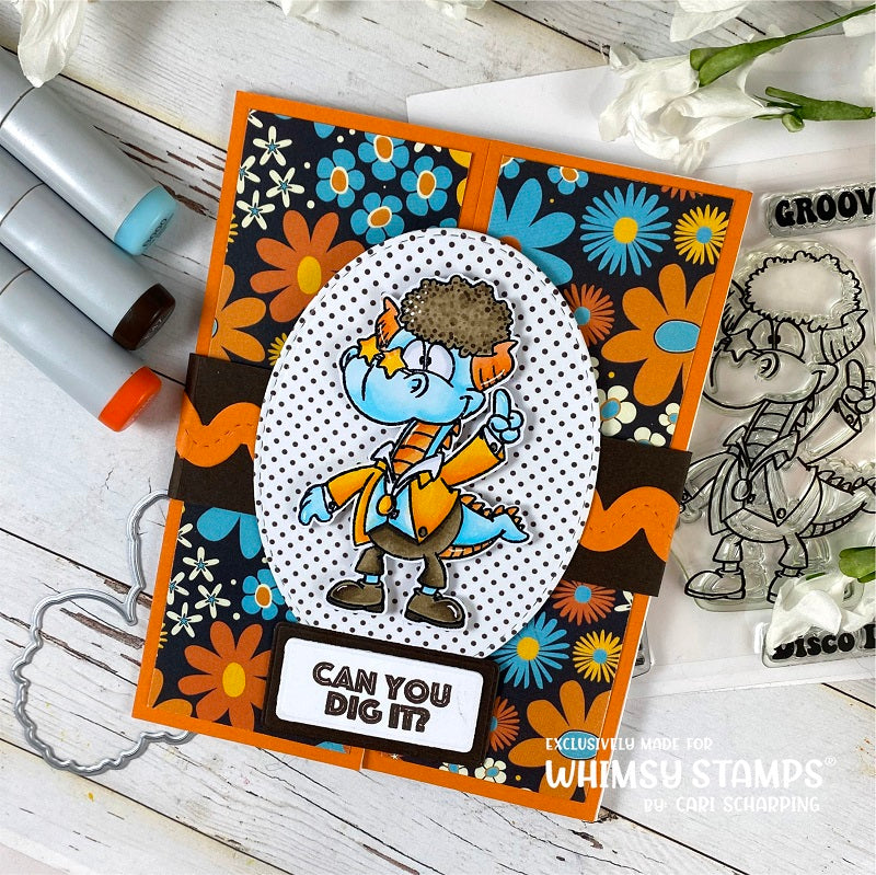 **NEW Disco Dude Dudley Clear Stamp and Outline Die - Whimsy Stamps