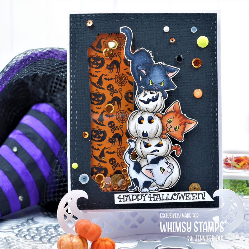 **NEW Cat-O-Lanterns Clear Stamps - Whimsy Stamps