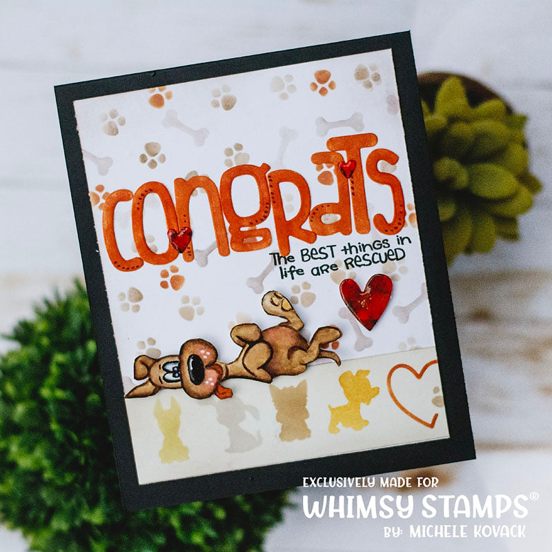 **NEW Stencil Stackers Set - Furrbabies - Whimsy Stamps