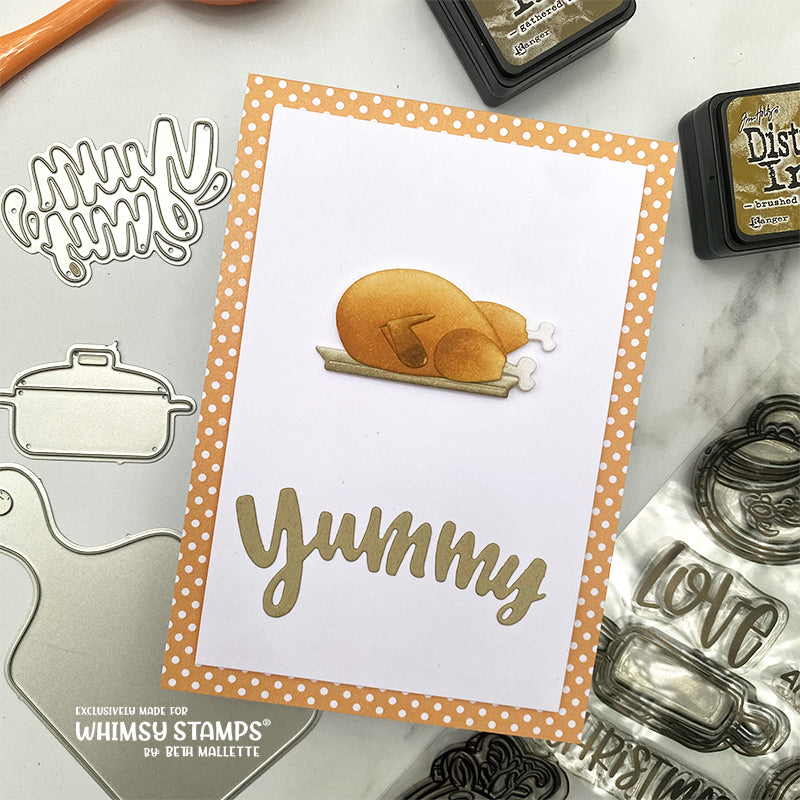 **NEW Yummy Word Die Set - Whimsy Stamps